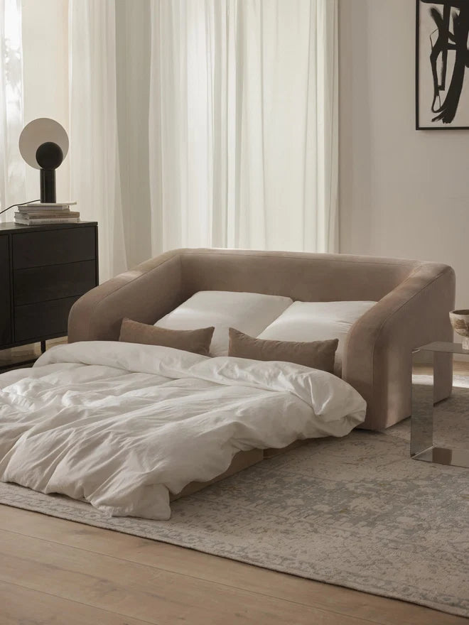 Sofa cama Teddy Gris Perla - Nuez